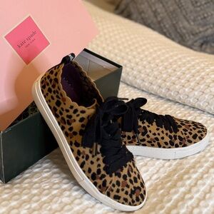 Kate Spade Leopard Print Sneakers with Black Accents